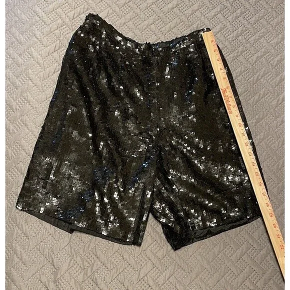 Lillie Rubin Black Sequin Shorts Vintage 1970’s Size 8/10 Medium